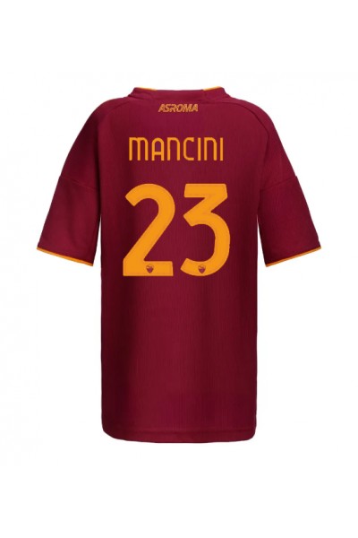 AS Roma Gianluca Mancini #23 Jalkapallovaatteet Naisten Kotipaita 2025-26 Lyhythihainen AS Roma Gianluca Mancini #23 Jalkapallovaatteet Naisten Kotipaita 2025-26 Lyhythihainen